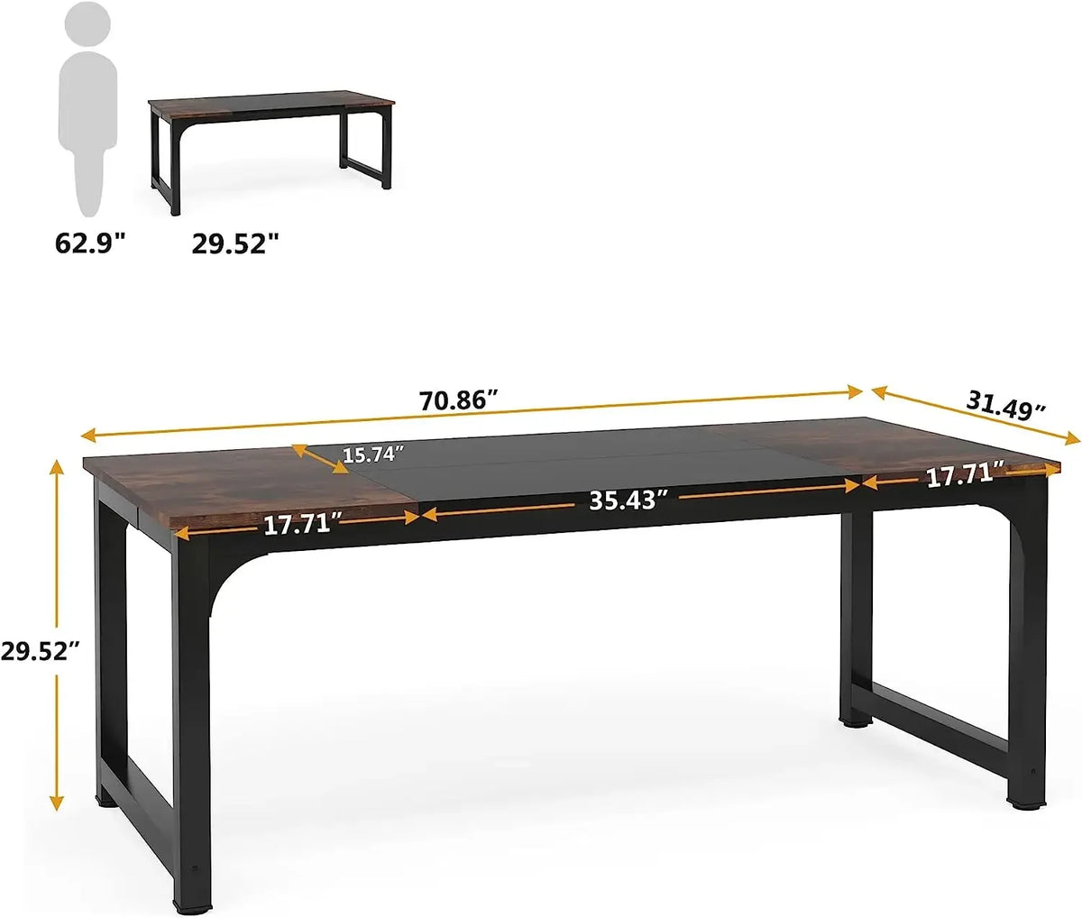 Tribesigns Modern Computer Desk for Home Office and Study