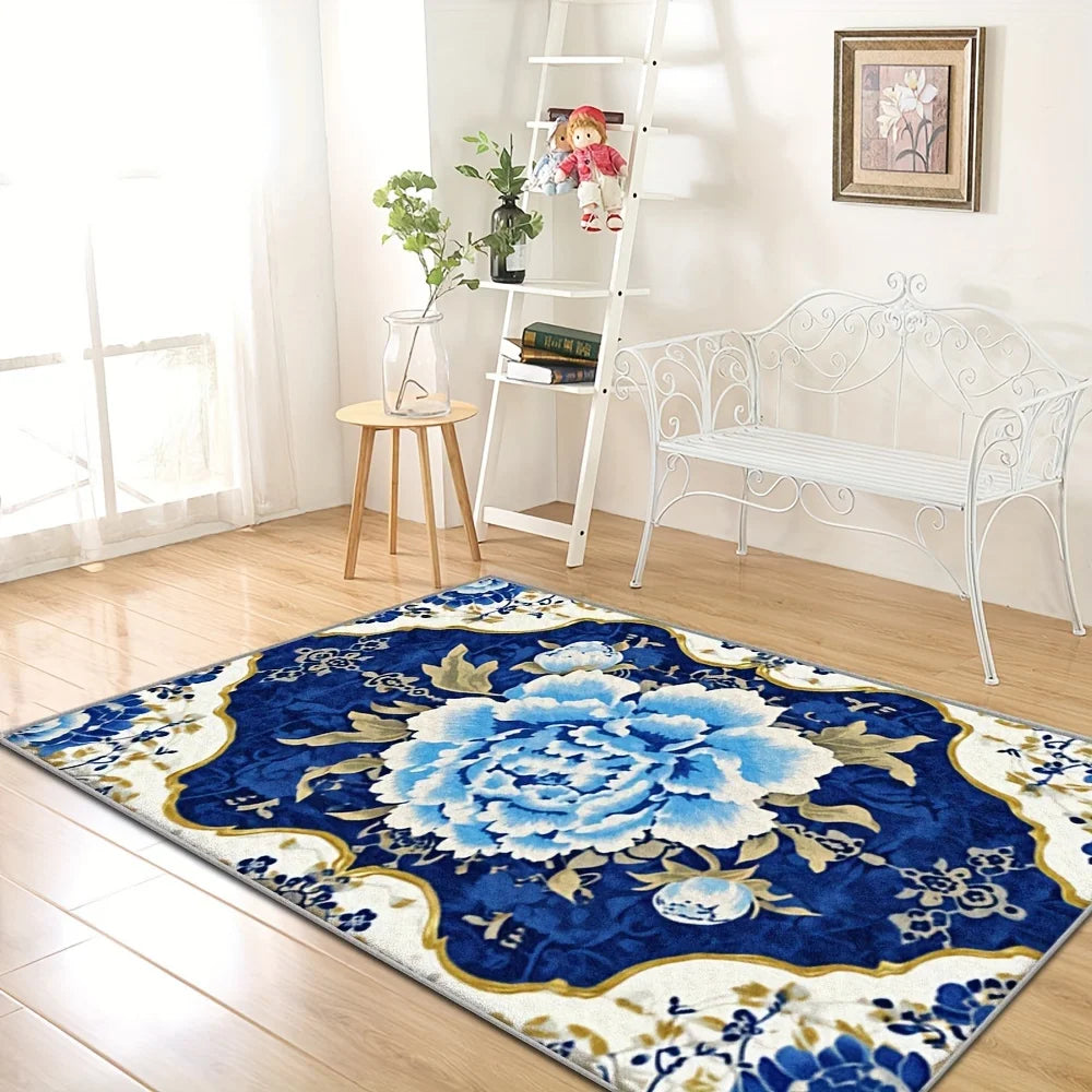 European Vintage Washable Imitation Cashmere Living Room Carpet