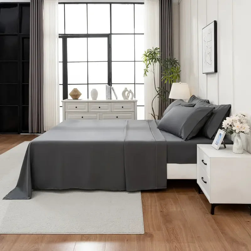 Bamboo Cooling Viscose Sheet Set for Breathable Comfortable Sleep