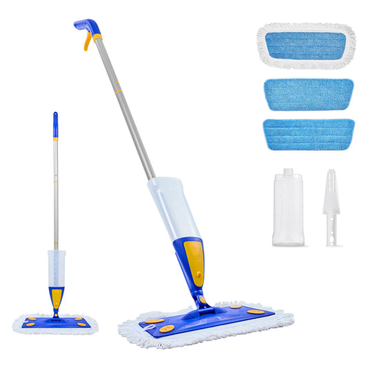 SucceBuy Spray Mop with 3 Washable Pads 27oz Refillable Water Tank for Dry Wet Floor Cleaning Home Use for Tile/Vinyl/Wood Floor