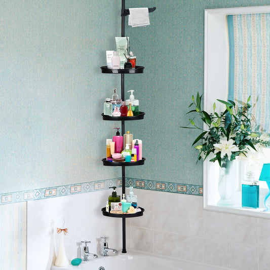 HiMISS Four Tier Corner Shower Caddy Adjustable Bathroom Storage Organizer