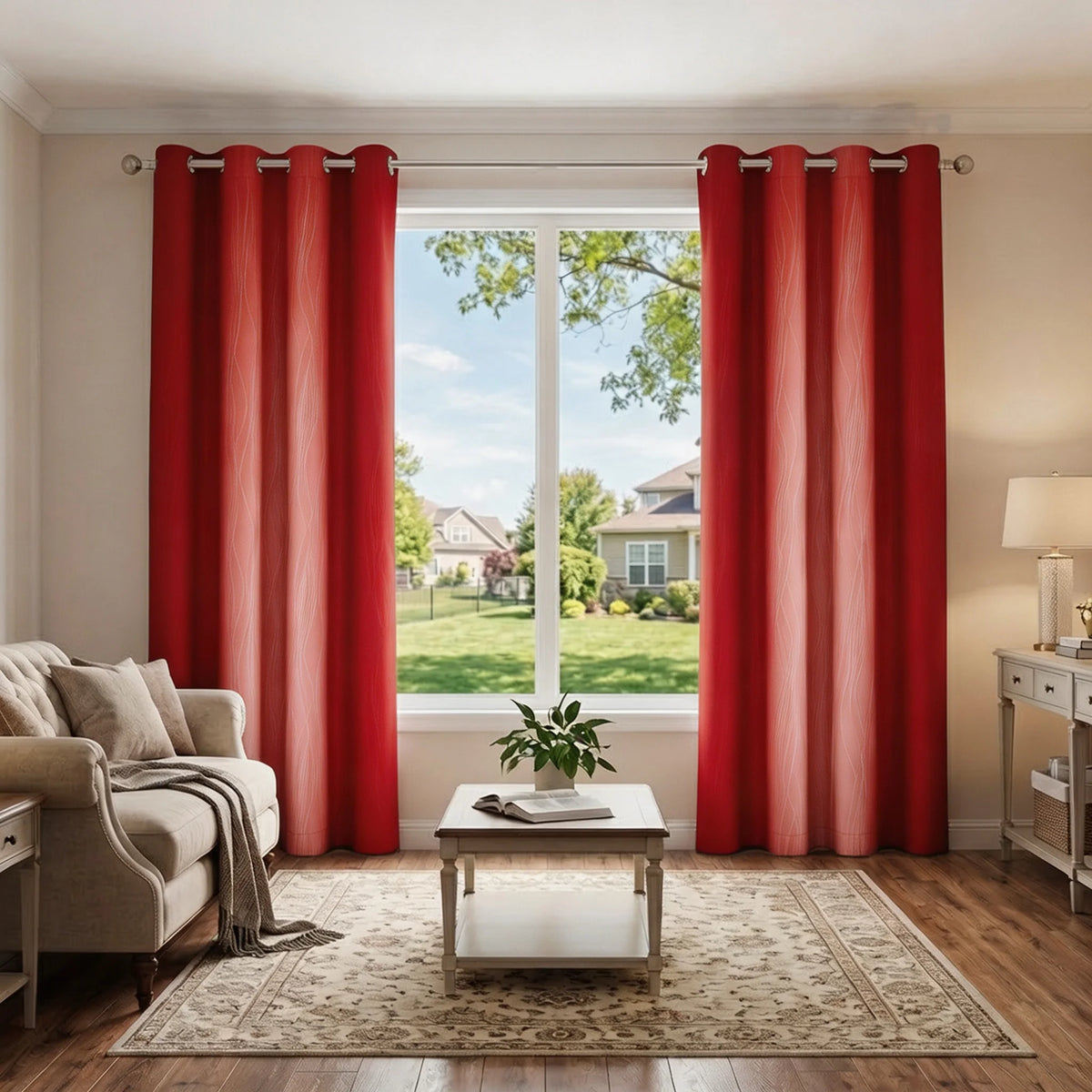 Thermal Insulated Blackout Grommet Window Curtains for Bedroom Privacy