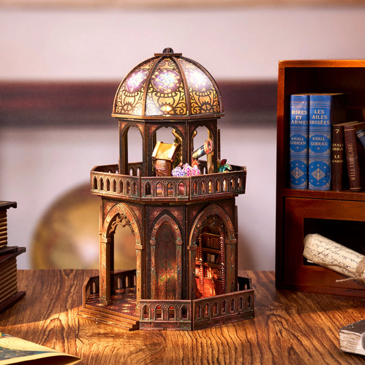 DIY Wooden Observatory Book Nook Kit for Bookshelf Decoration