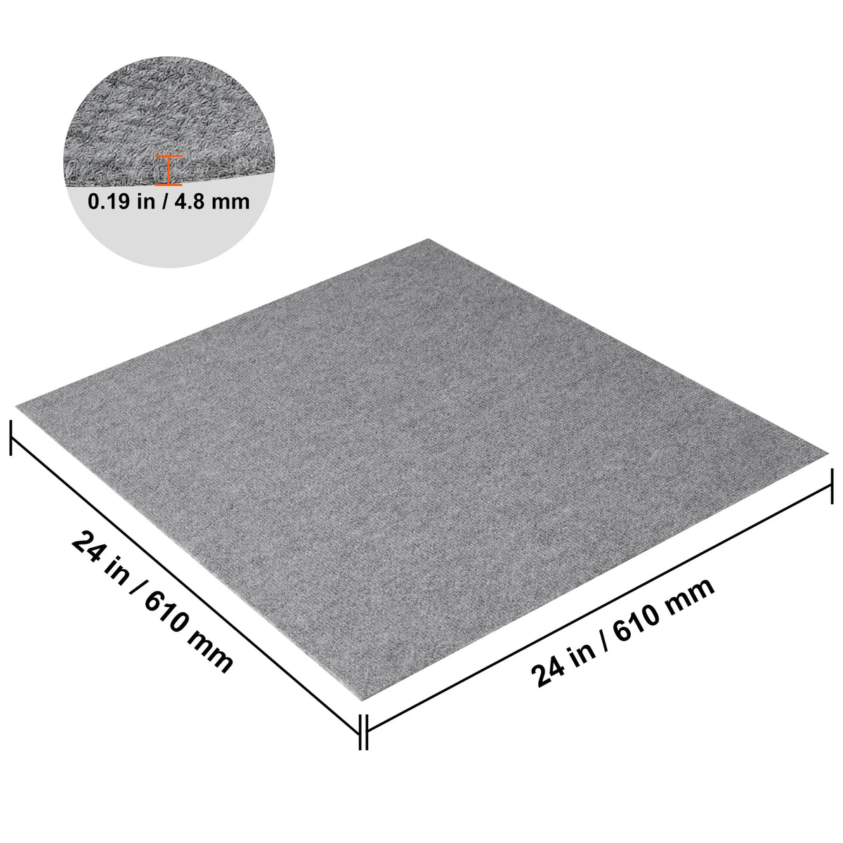 SucceBuy Peel And Stick Padded Carpet Tiles For Indoor Floors