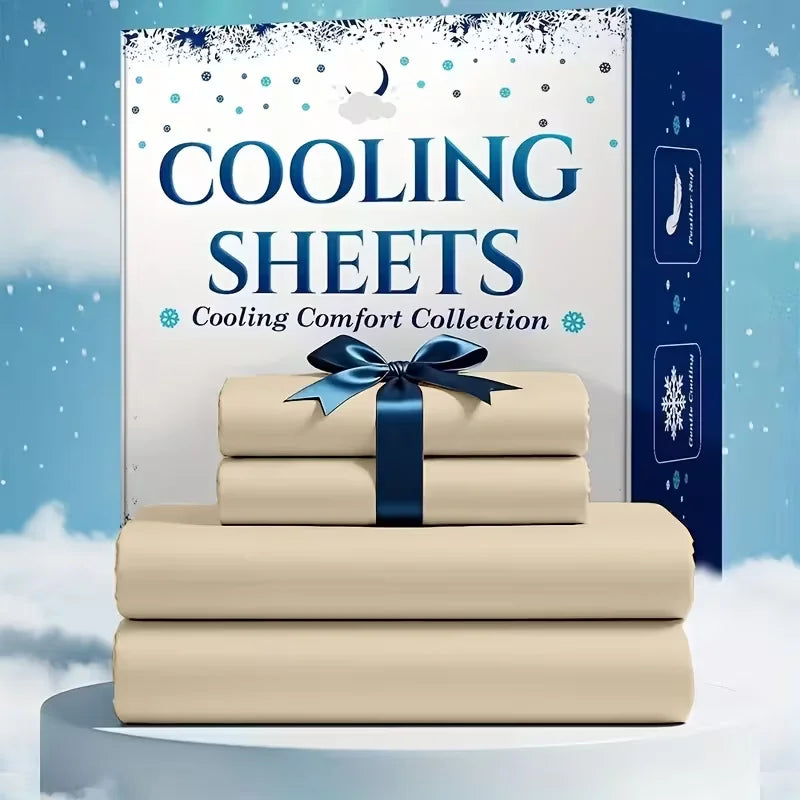 Bamboo Cooling Viscose Sheet Set for Breathable Comfortable Sleep