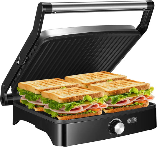 OSTBA Panini Press Grill With Nonstick Sandwich Plates