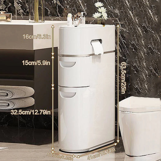 ATUOTIN Waterproof Plastic Tiered Bathroom Storage Cabinet Organizer