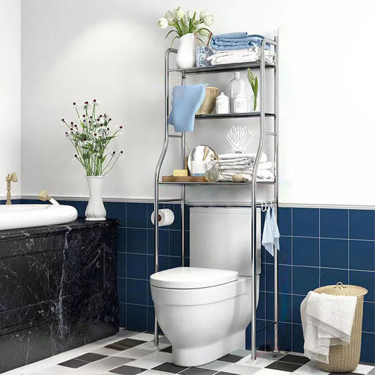 Studyset Freestanding Over Toilet Storage Shelf With Paper Holder