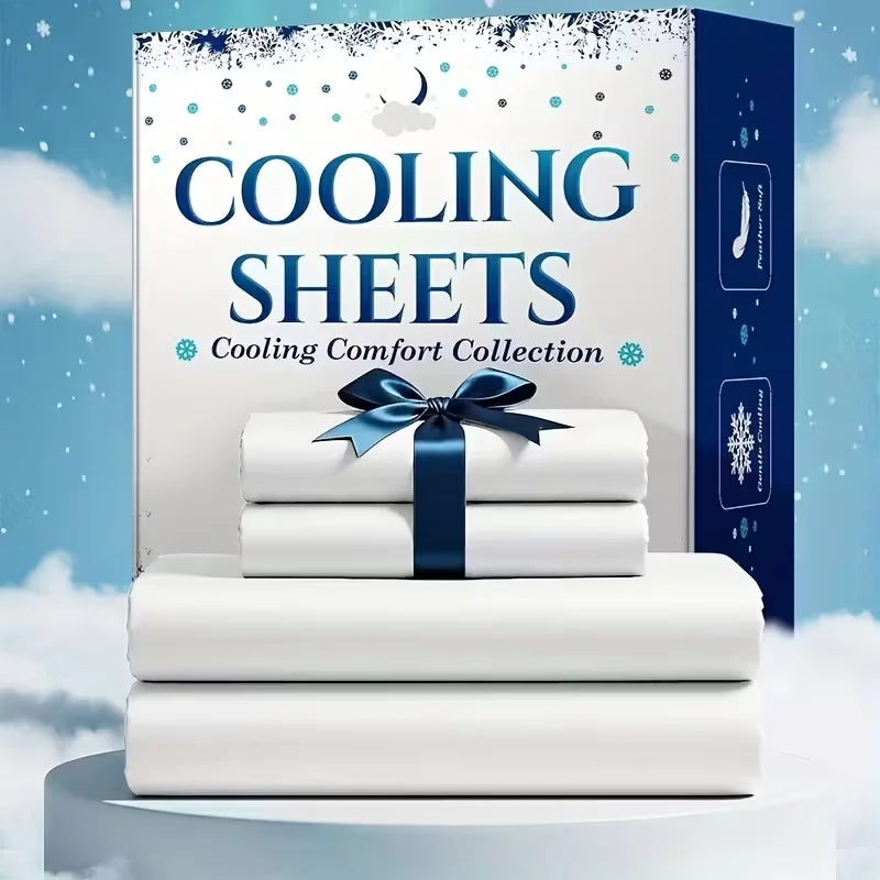 Bamboo Cooling Viscose Sheet Set for Breathable Comfortable Sleep
