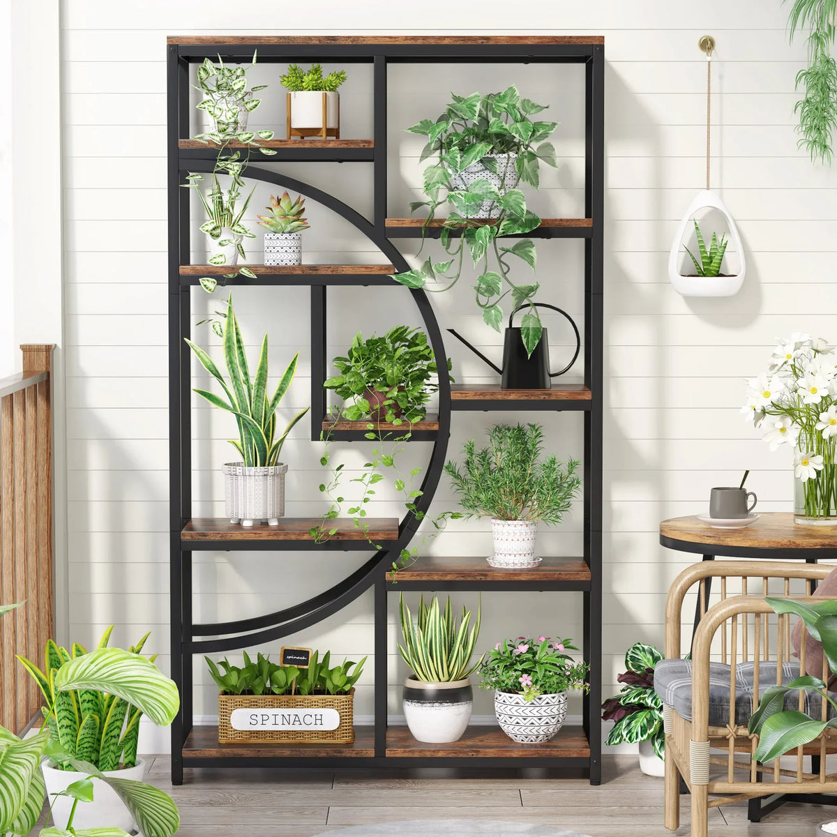 Tribesigns Industrial Etagere Bookcase And Storage Organizer