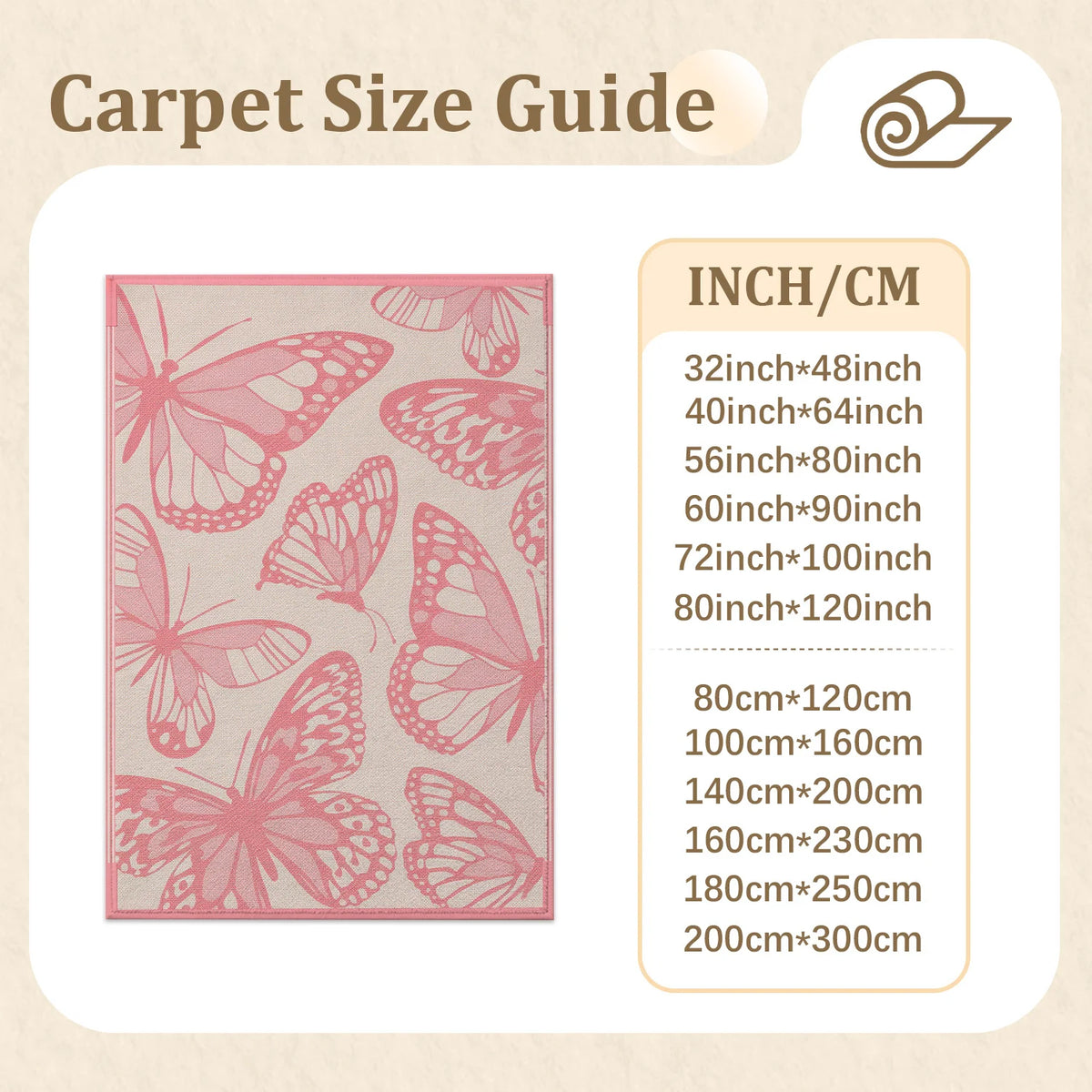 Soft Velvet Butterfly Rug With Non Slip Backing, Machine Washable