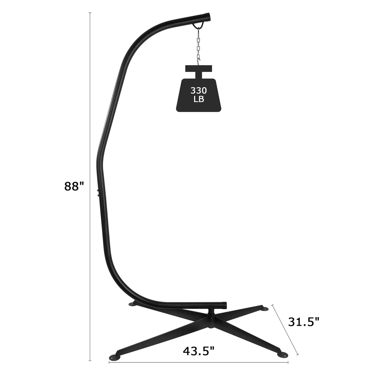 Homfa Heavy Duty Hanging Chair Hammock Stand for Outdoor Use