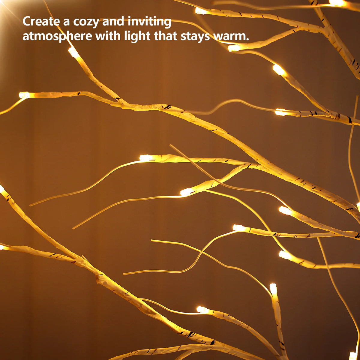 DR.PLANZEN Artificial Lighted Birch Tree for Holiday Home Decor