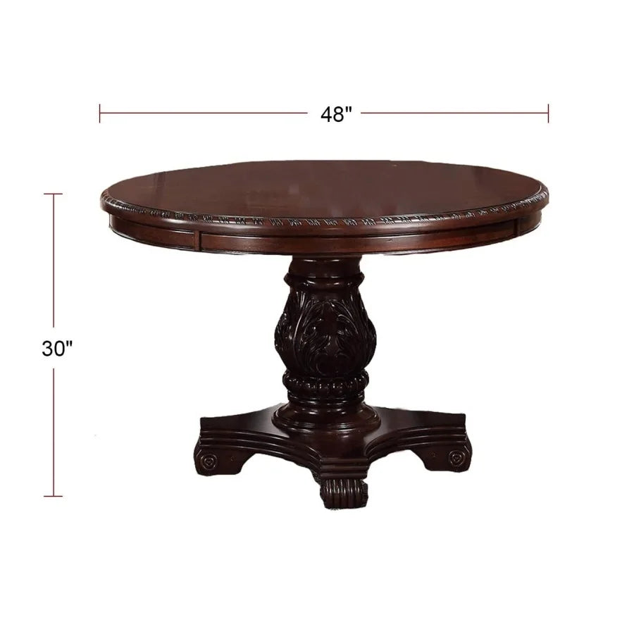 Traditional Formal Dining Table Set with Padded Side Chairs