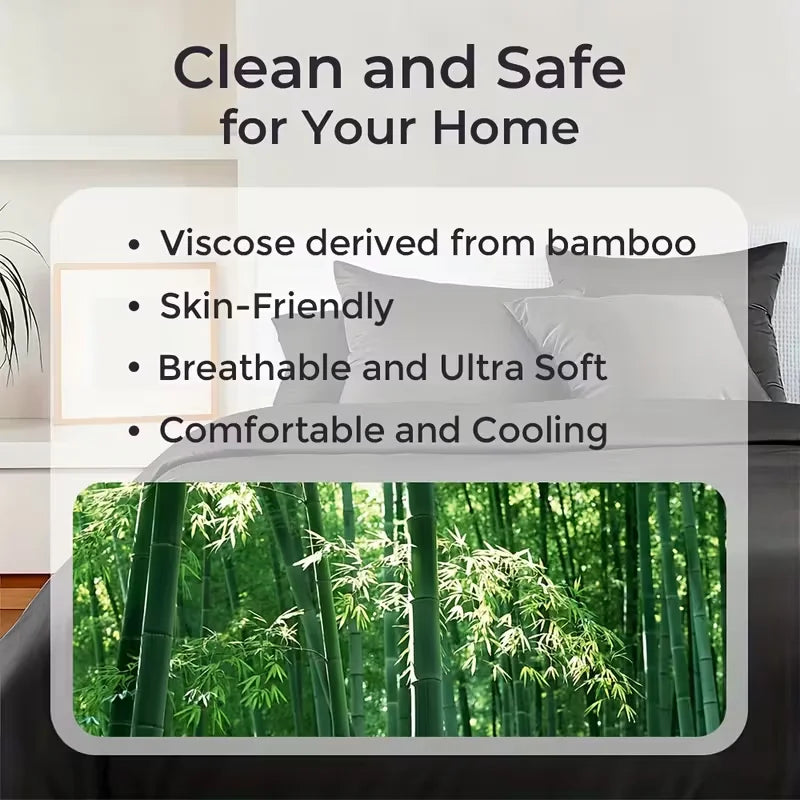 Bamboo Cooling Viscose Sheet Set for Breathable Comfortable Sleep