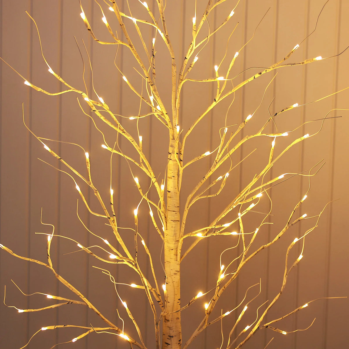 DR.PLANZEN Artificial Lighted Birch Tree for Holiday Home Decor