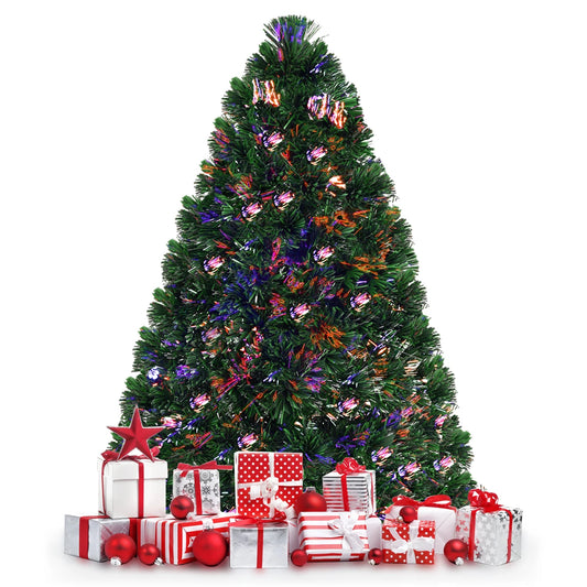 3/ 4/ 5/ 6FT Artificial Christmas Tree, Life-Like Holiday Festive Celebration Tree for Home, Office & Shop, Quick Setup, Green