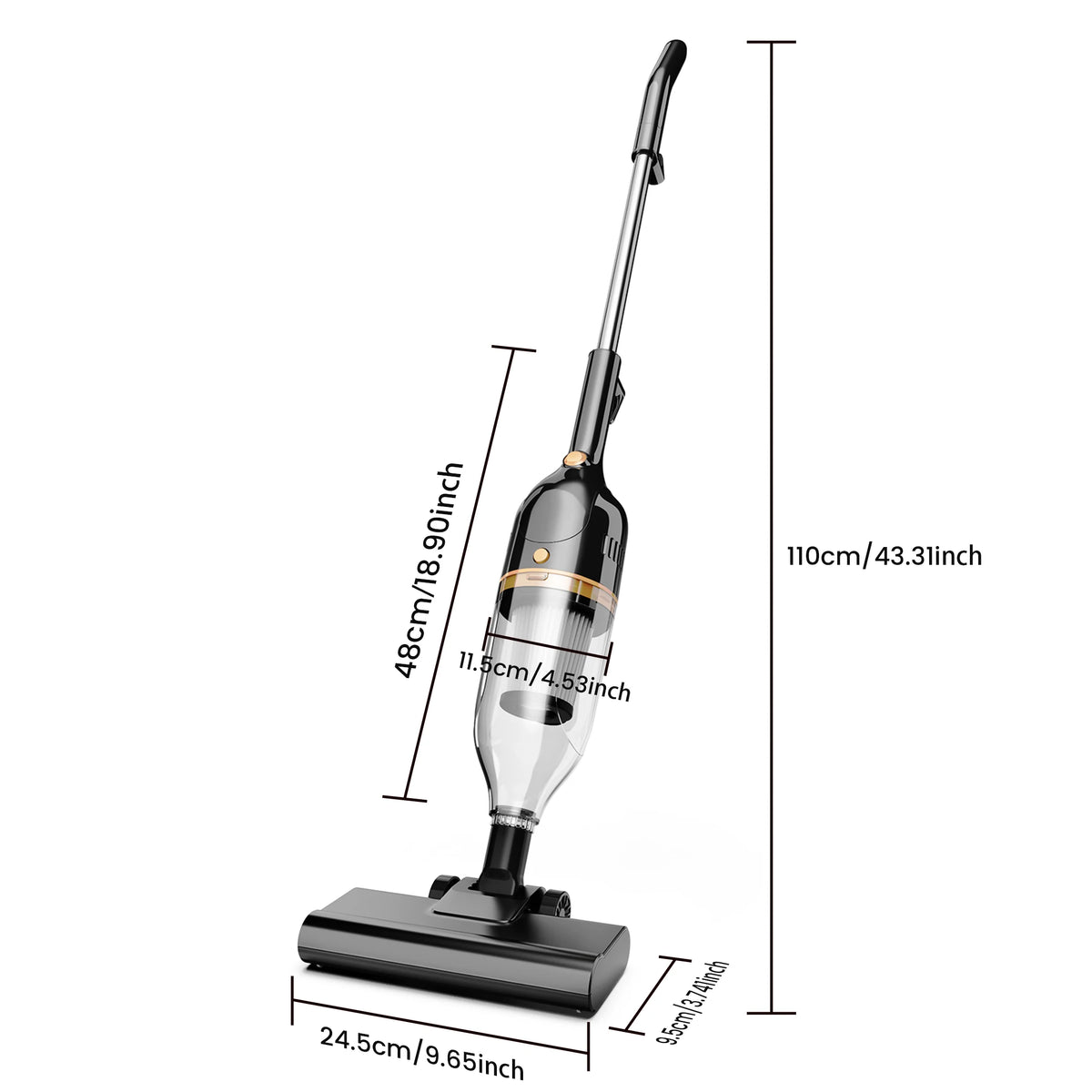 INSE R7 Corded Vacuum Cleaner Handheld Stick Vacuum 600W Powerful 3 In1 Lightweight Vacuum Cleaners for Home Hard Floor Pet Hair