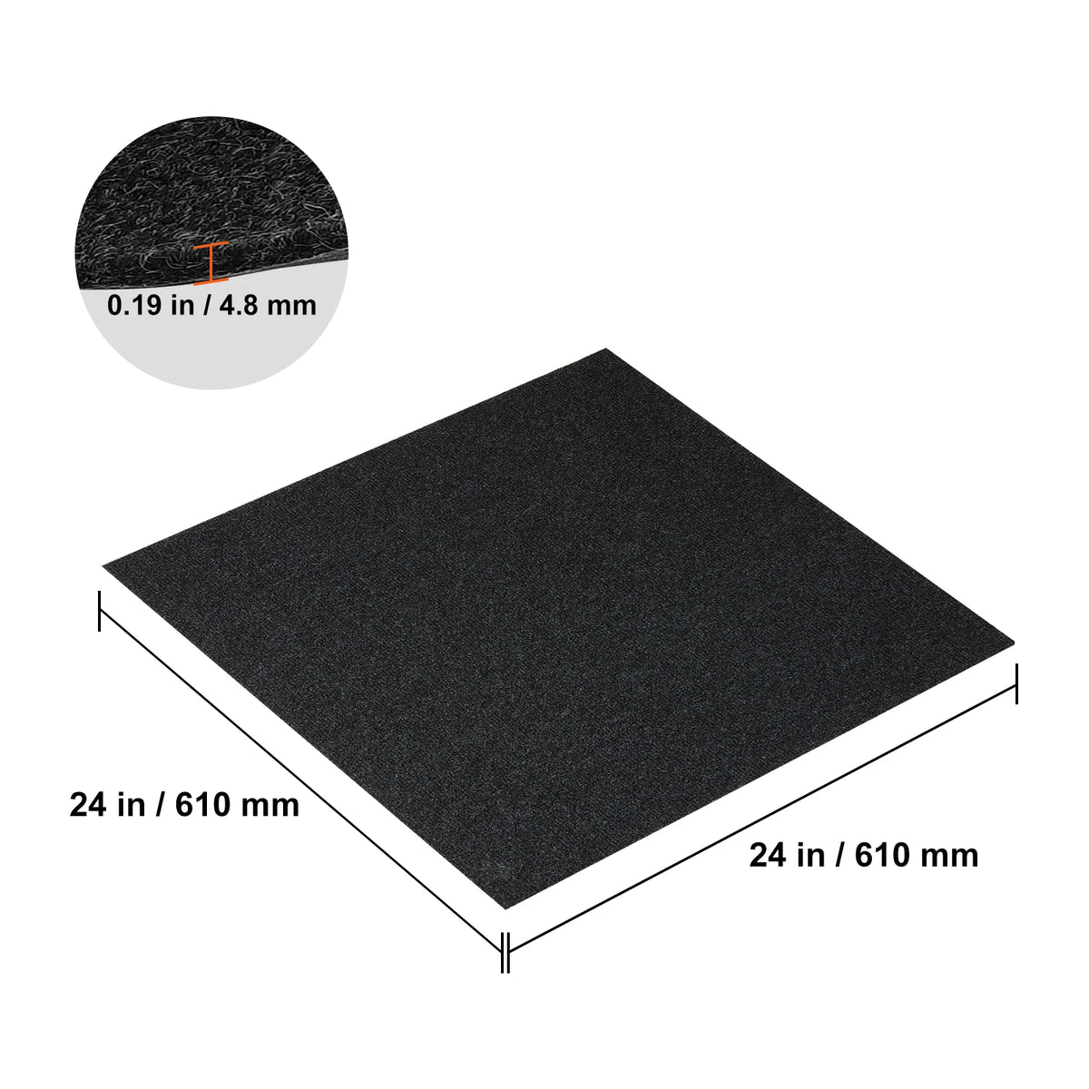 SucceBuy Peel And Stick Padded Carpet Tiles For Indoor Floors