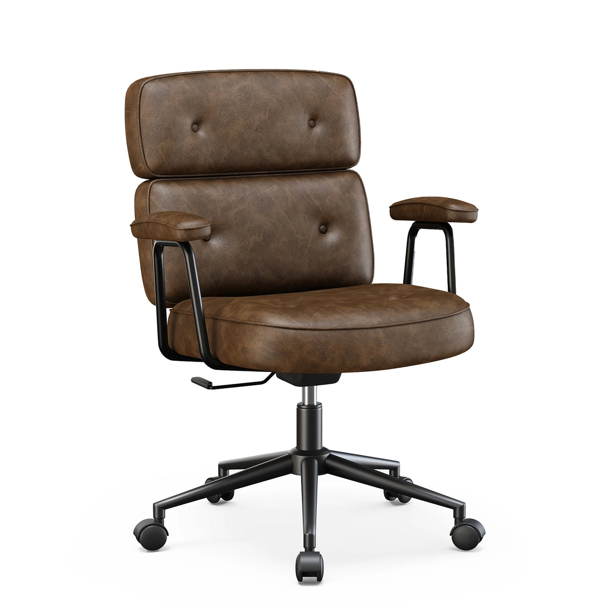 JHK Ergonomic PU Leather Office Chair With Lumbar Support