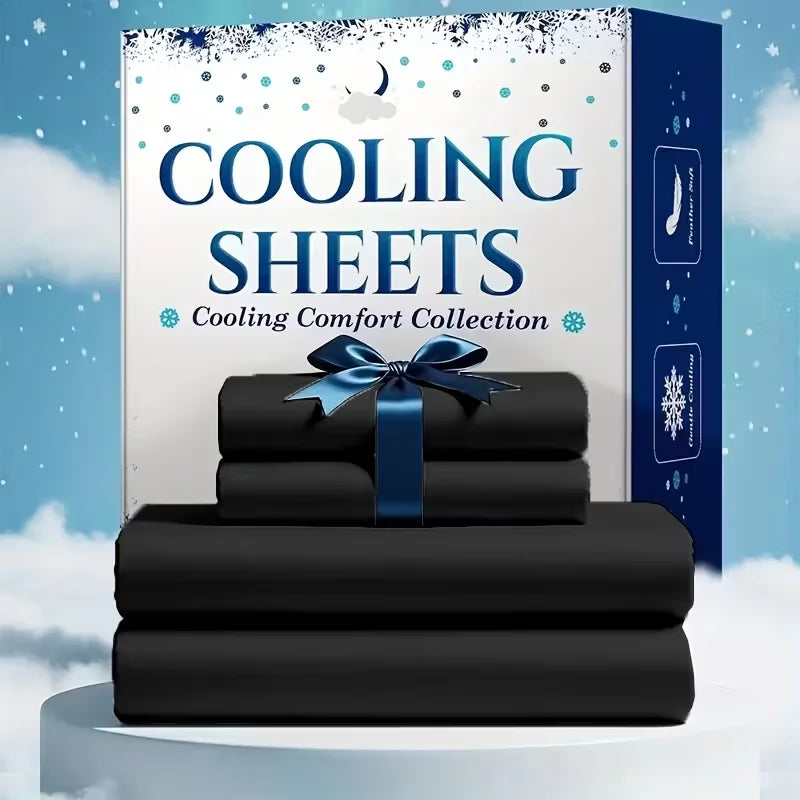 Bamboo Cooling Viscose Sheet Set for Breathable Comfortable Sleep