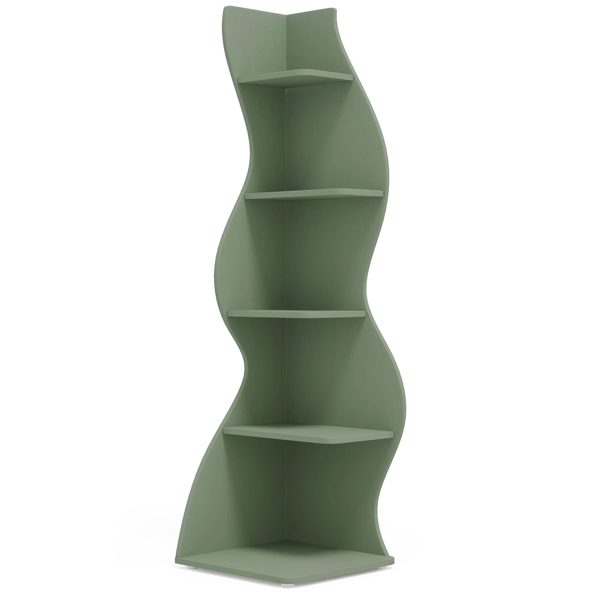 Tribesigns Modern Five Tier Corner Bookshelf Storage and Plant Stand