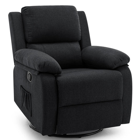 Korser Upholstered Swivel Rocker Recliner Chair for Home Furniture