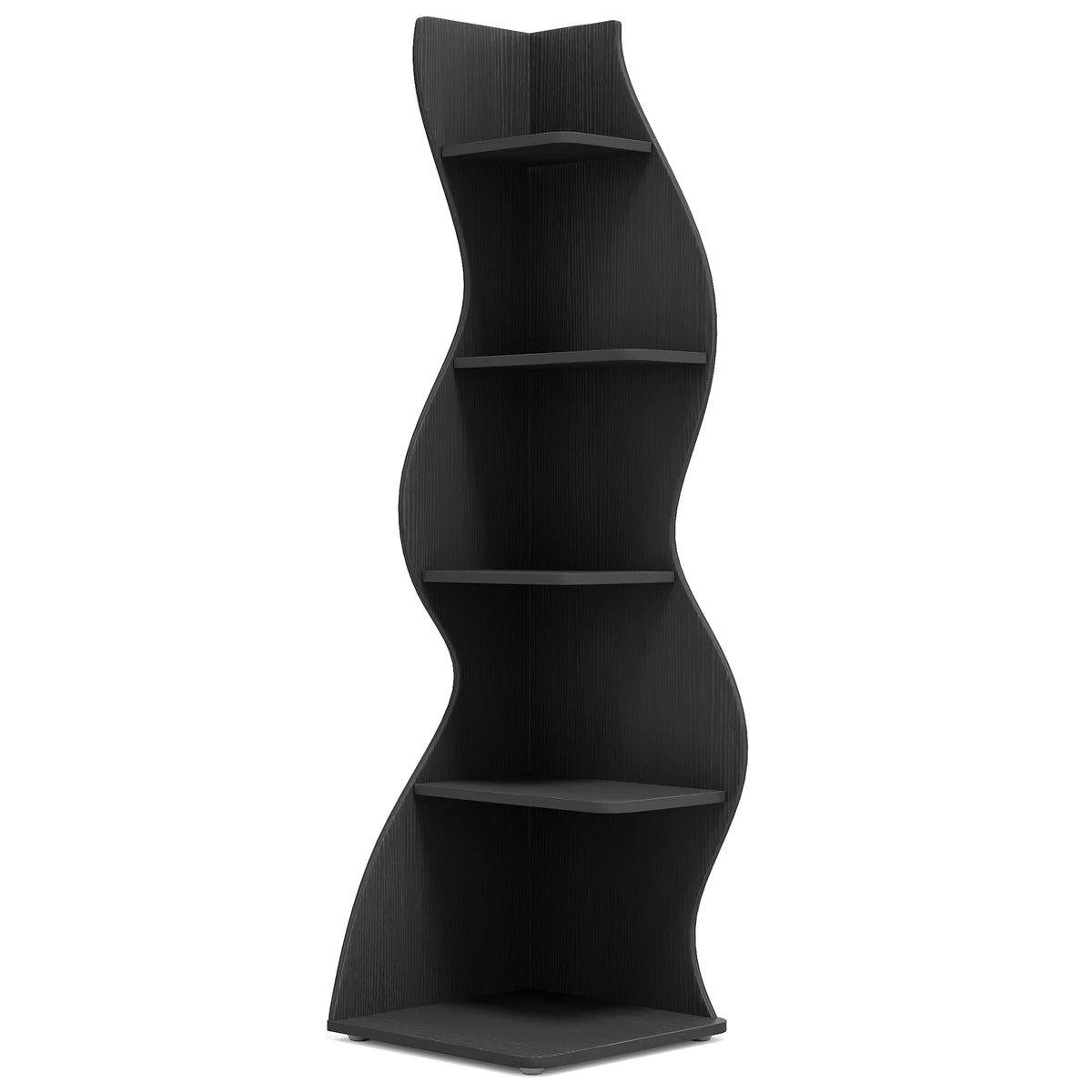 Tribesigns Modern Five Tier Corner Bookshelf Storage and Plant Stand
