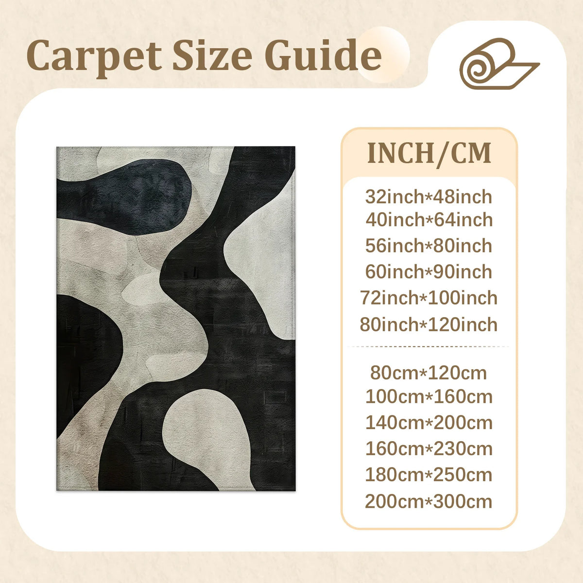 Machine Washable Velvet Abstract Rug With Non Slip Backing