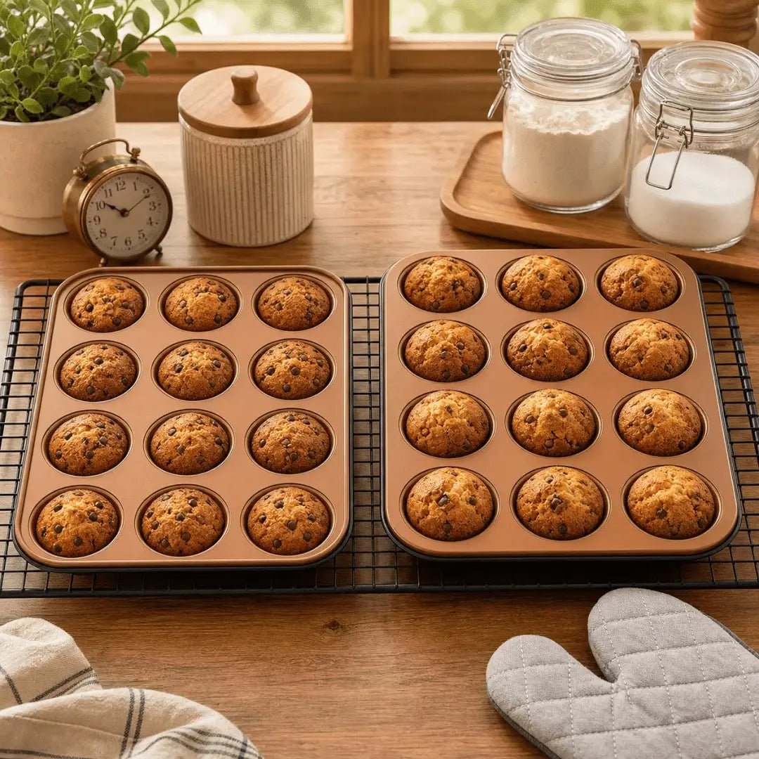 Carbon Steel Nonstick Bakeware Set with Cake Muffin Bread Pans