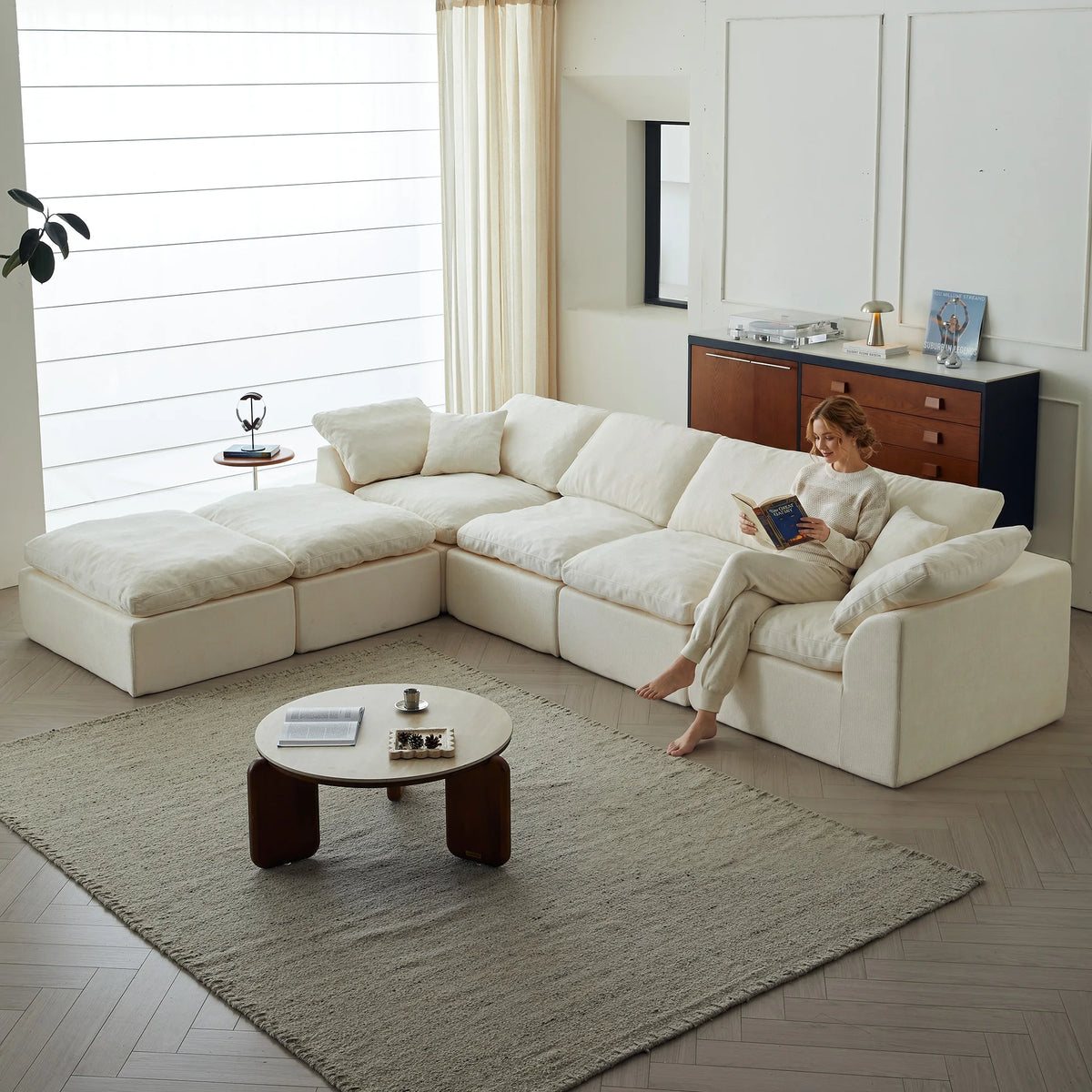 Yeflixvrau Modular U Shaped Sectional Sofa With Deep Cushions