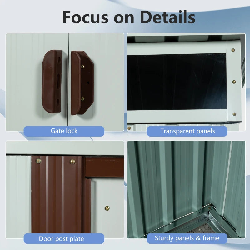 Outdoor Metal Garden Storage Shed With Waterproof Construction