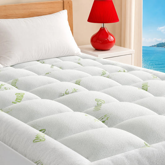 JHK Waterproof Bamboo Viscose Mattress Topper Cooling Deep Pocket
