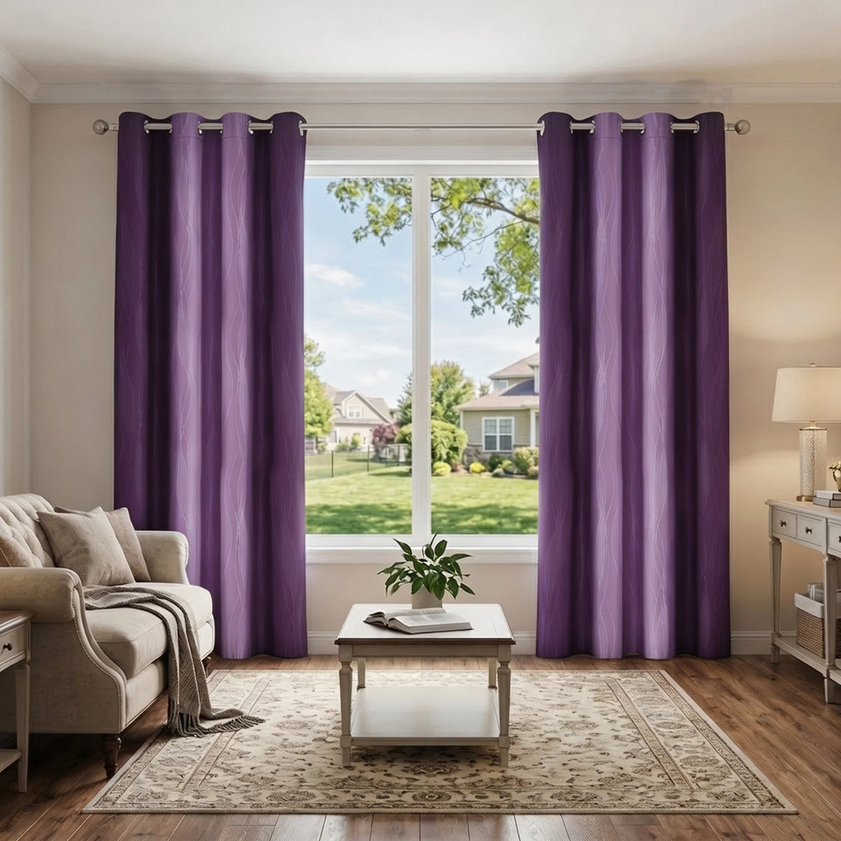 Thermal Insulated Blackout Grommet Window Curtains for Bedroom Privacy