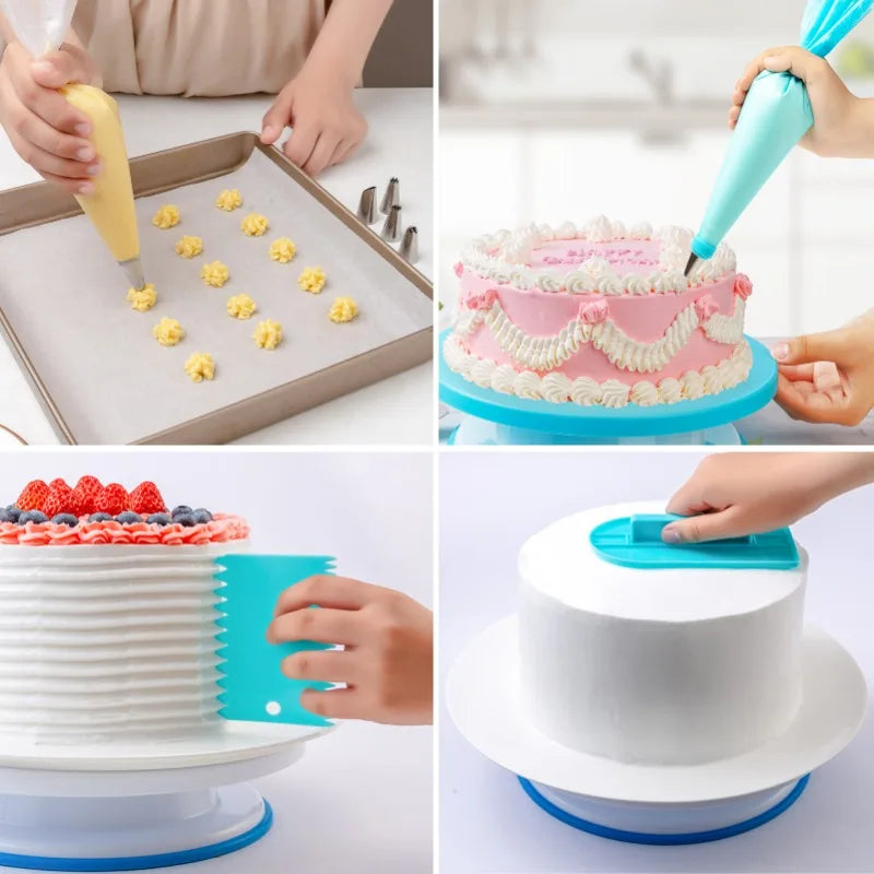 Nifogo Reusable Piping Bag Kit With Icing Tips Set