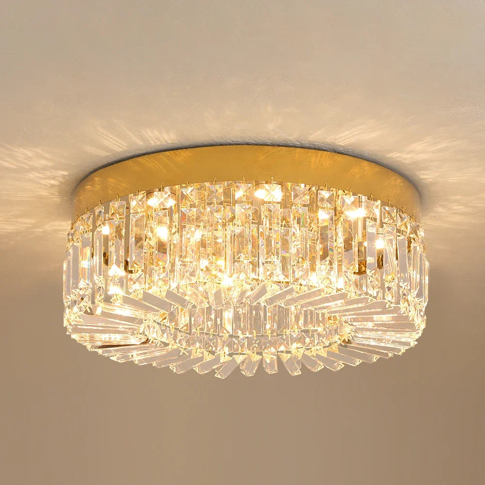 VETRULUS Crystal LED Ceiling Chandelier for Living Rooms
