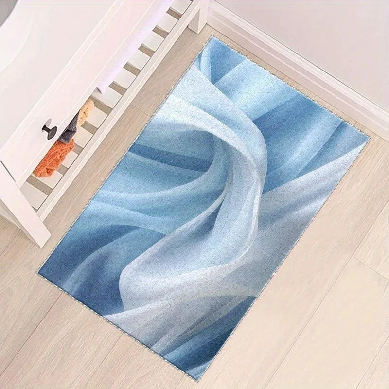 Abstract Wavy Pattern Area Rug for Living Room and Bedroom
