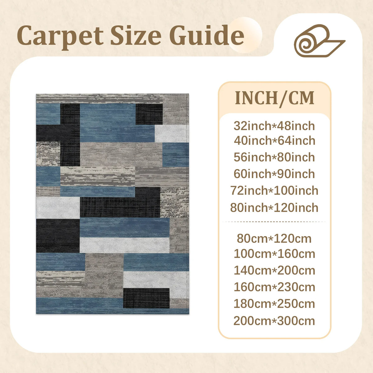 Washable Velvet Low Pile Area Rug With Non Slip Backing