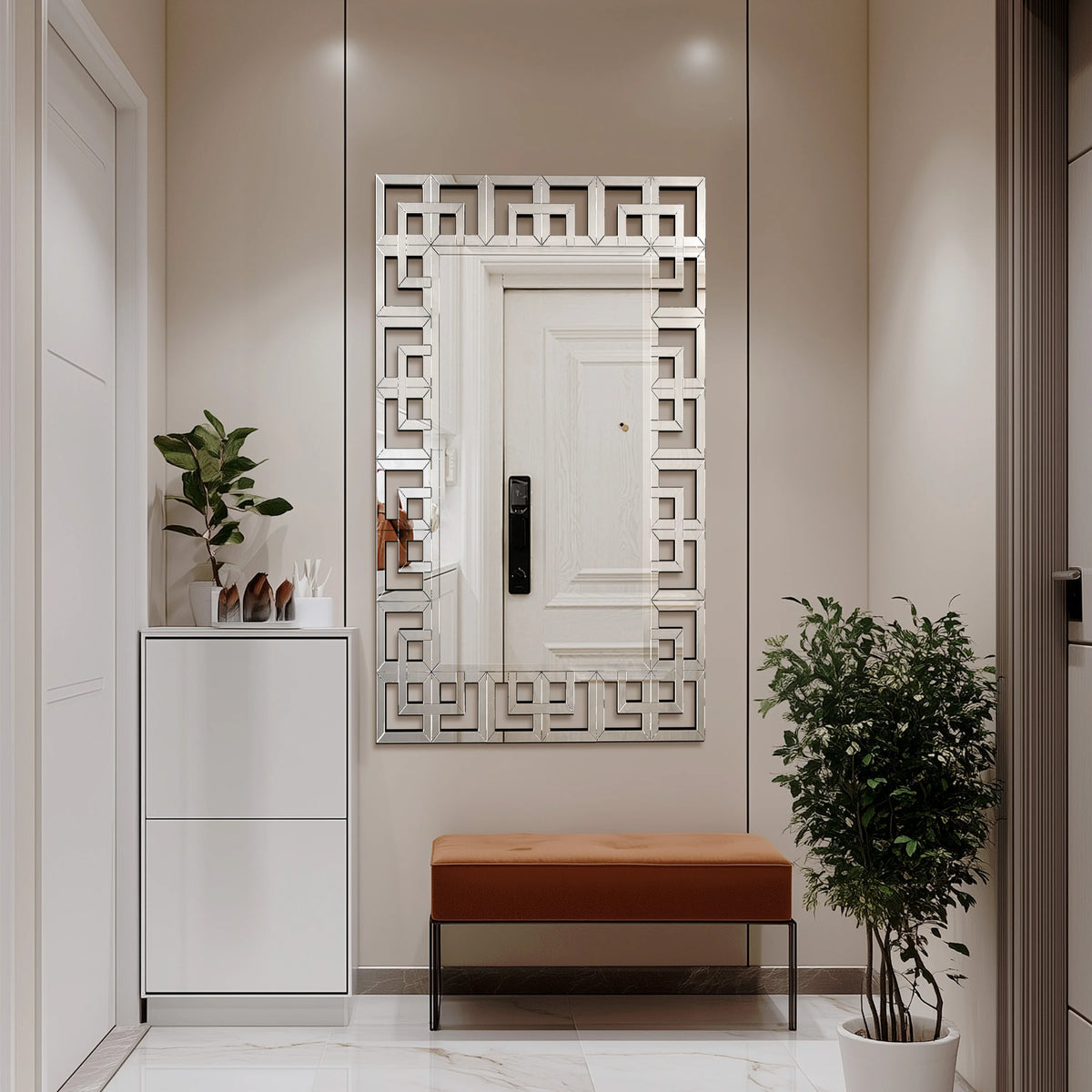 Beveled Glass Venetian Wall Mirror for Living Room and Bathroom