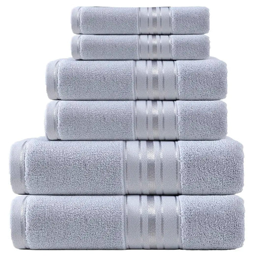 Luxury Turkish Cotton Bathroom Towel Set With Washcloths