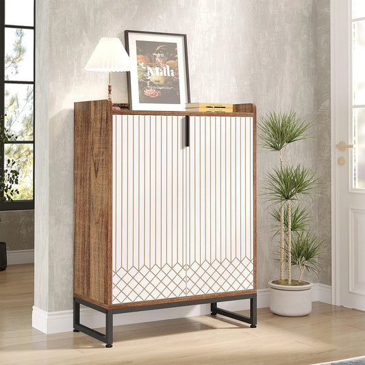 Tribesigns Shoe Storage Cabinet With Doors For Bedroom And Hallway