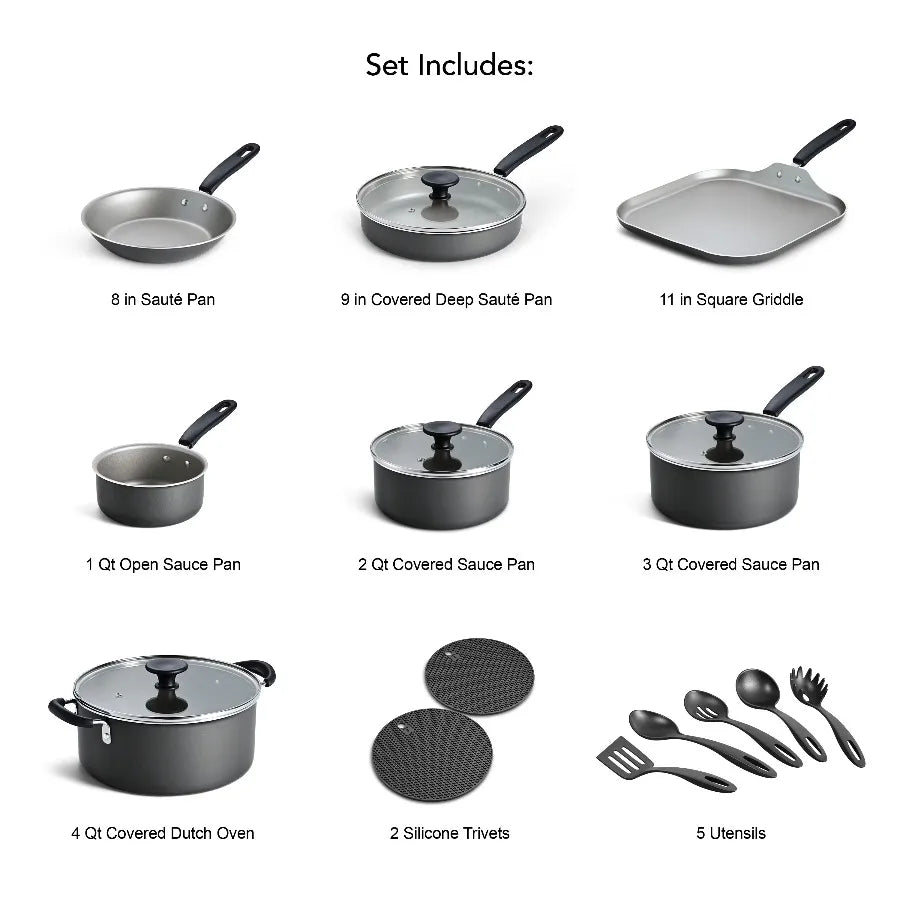 Tramontina Primaware Nonstick Aluminum Cookware Set For Everyday Cooking