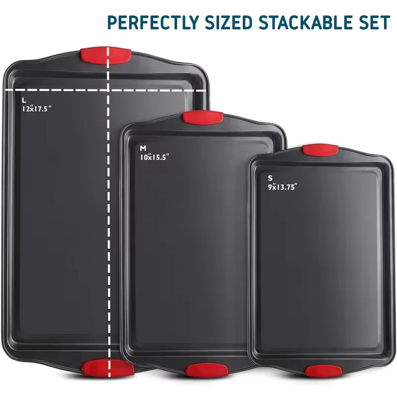 Nonstick Carbon Steel Baking Dish Set for Cookies and Pastries