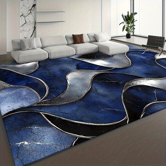 Washable Non Slip Velvet Area Rug for Living Rooms